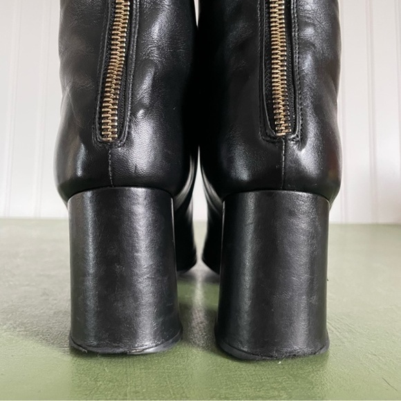 Dear Frances Split Toe Block Heeled Boots in Black Leather - Picture 10 of 16